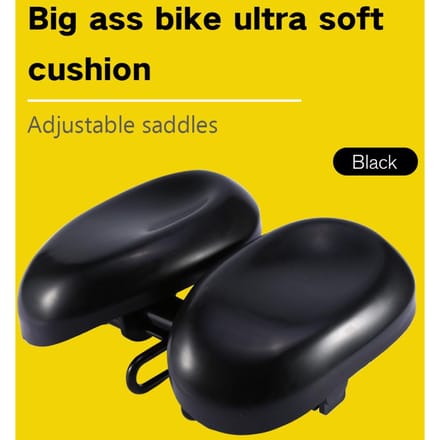 1 Pièce Housse de Selle Ergonomique Extra Large pour VTT Coussin Siège black