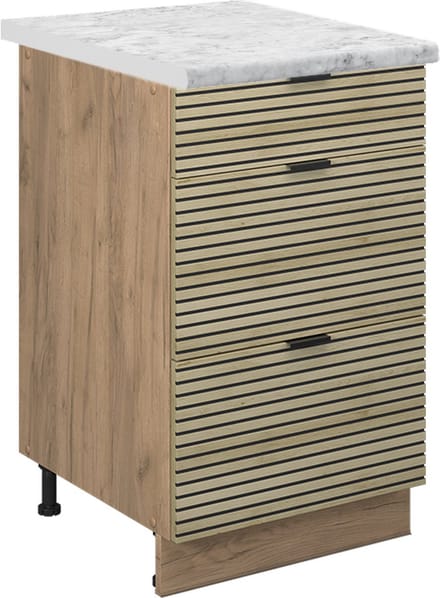 Vicco Fame-Line Keukenonderkast – 50 cm, WB Marmer Eiken paneel