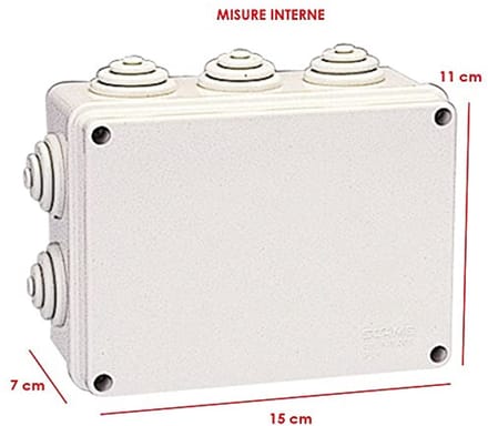 Rechthoekige Aansluitdoos voor Wandmontage - 150 x 110 x 70 mm, IP55