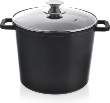 Kookpan Graniet met Glazen Deksel Hoog GRANDE 7,6 l - Kookpot - Soeppan