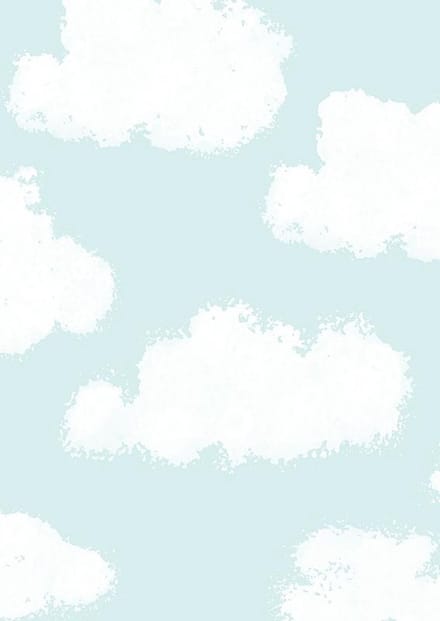 INGK Behang - Puck & Rose - Kinderbehang - Wolk Blauw