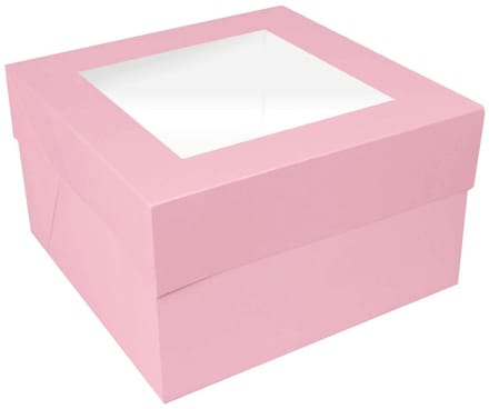 Simply Making Taartdoos Venster Lichtroze 35x35x15cm