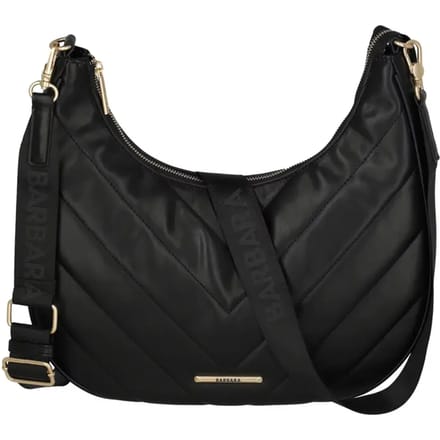 travelite schoudertas Barbara Cozy Hobo Bag Black zwart