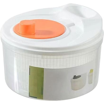 Slaspinner Handmatig Slaspinner 3L Grote Capaciteit Groentewasser Droger Afdruiprek Vergiet met white
