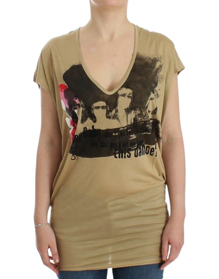 Costume National Beige motiefprint t-shirt