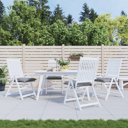 vidaXL - Stoelkussens - 4 - st - 40x40x7 - cm - oxford - stof - grijs