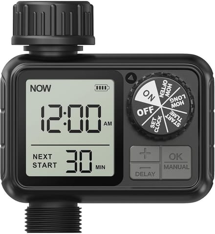 Irrigatiecomputer met Regenvertraging - Automatische Watertimer voor Tuin en Gazons