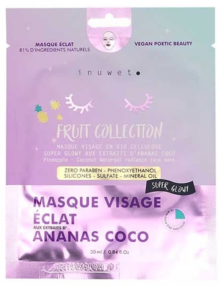 Inuwet Fruit Collection Radiance Gezichtsmasker Ananas Kokos 30 ml