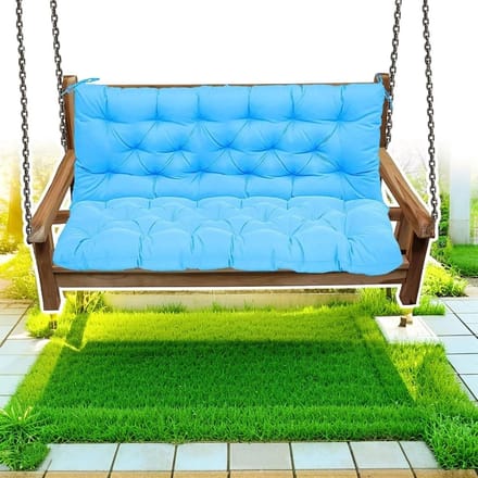 Schommelkussen Vervanging - Buitenkussen Terras - Buiten Ontspannen - Waterdicht Polyester - 70 x 100 cm - Blauw