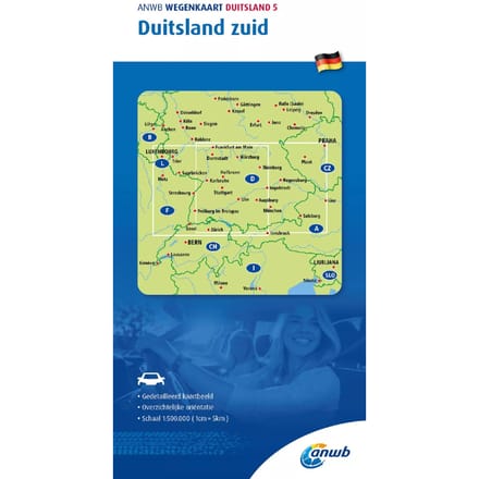 Anwb Wegenkaart 5.Duitsland Zuid - Anwb Wegenkaart