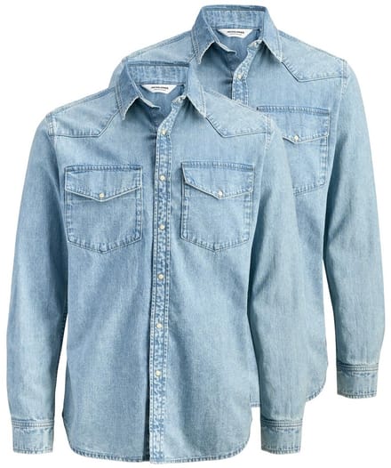 Jack & Jones Heren Jeans overhemd 2 pack Western