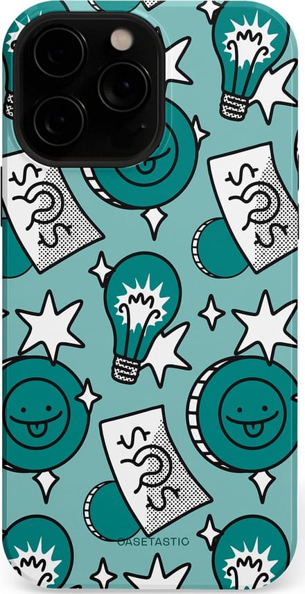 Casetastic hoesje geschikt voor Apple iPhone 13 Pro Max - MagSafe - Dubbellaagse bescherming - Muntmeester - Fashion Case - Petrol Mintgroen Grijs Donkergrijs