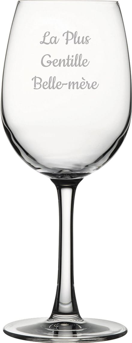 Witte wijnglas gegraveerd - 36cl - La Plus Gentille Belle-mère