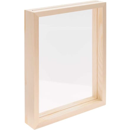 Rico Design houten frame natuurlijst met dubbele acrylschijf, 20 x 25 cm