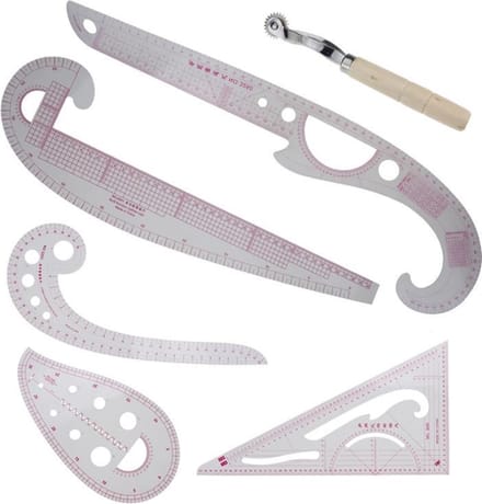 Coupeuse liniaal - linialen set -coupeuseliniaal - Kleermakers linialen Set 9