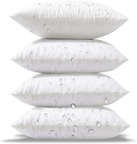 Set van 4 Vierkante Buiten Kussen Inleg - 45x45cm Waterafstotend & Hypoallergeen