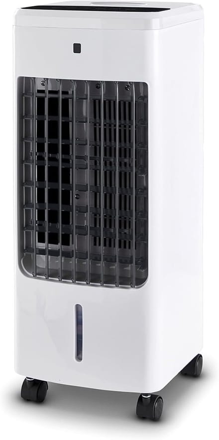 Luchtkoeler - Ventilator - Verkoeling Binnen - Inclusief Afstandsbediening - 60 W - Wit/Grijs