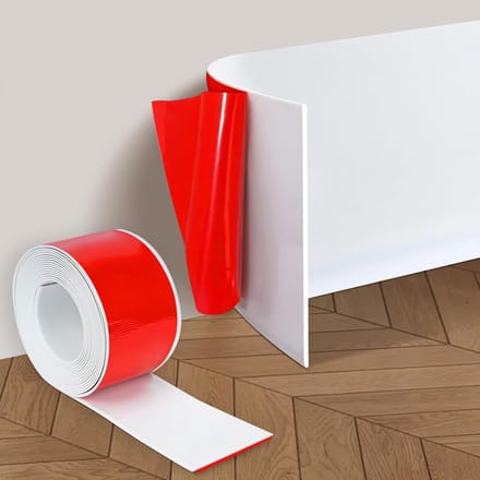 Zelfklevende PVC Plinten Wit Flexibel 10 cm Breed 10 Meter