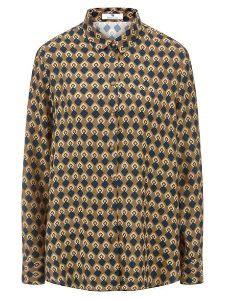 Lange blouse Van Peter Hahn bruin