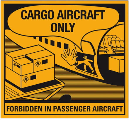Cargo aircraft only sticker | 12,5 x 11,5 cm