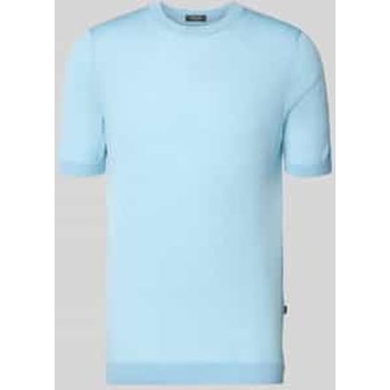 gebreid shirt met ronde hals