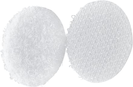 Vel met 54 sets - 21mm - Witte Zelfklevende Klittenband Stippen - type K-21W