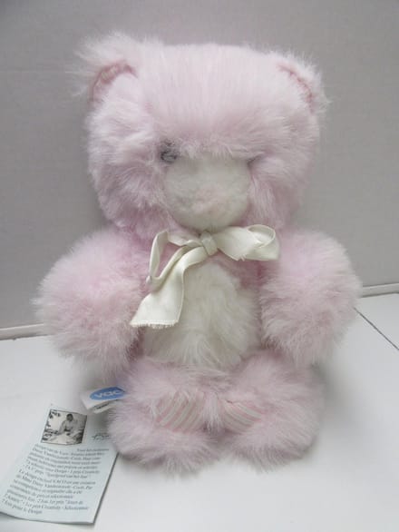 Vaco - Knuffel  - Pluche beer -  Rose met wit