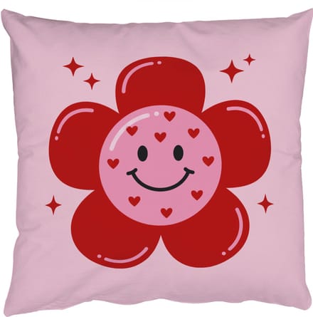 Sierkussens - Kussentjes Woonkamer - 50x50 cm - Bloem - Roze - Hartjes