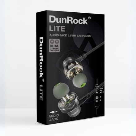 DunRock Lite - oordopjes met draad - audiokabel (3.5mm jack)