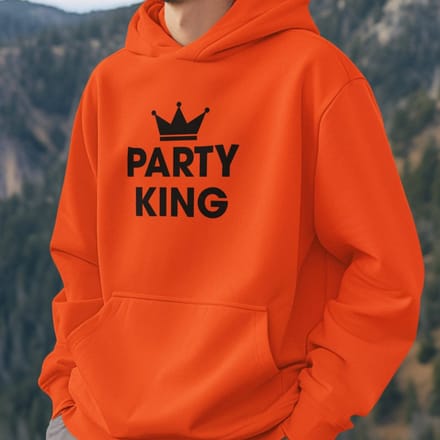 Oranje Koningsdag Hoodie Party King XL