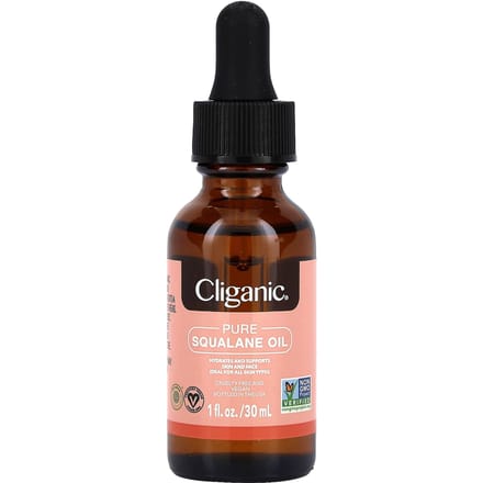 Cliganic, huile de squalane 100 % pure et naturelle, 1 fl oz (30 ml)