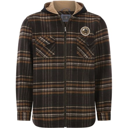Jan Vanderstorm herren Outdoorshirt - 51/52 - bruin - Plus Size