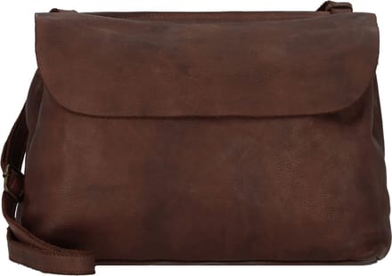 HAROLD'S Leren schoudertas Submarine Shoulderbag Flap Brown donkerbruin