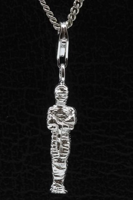 Zilveren Mummie hanger én bedel