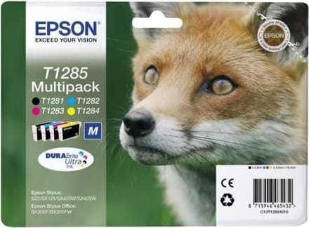 Epson T1285 multipack zwart en kleur