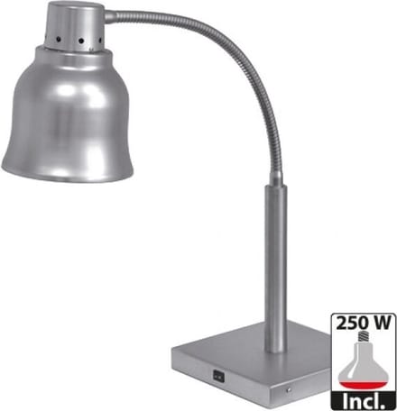 Warmhoudlamp, Enkel, Zilver, Horeca en Professioneel | CaterChef | 508015
