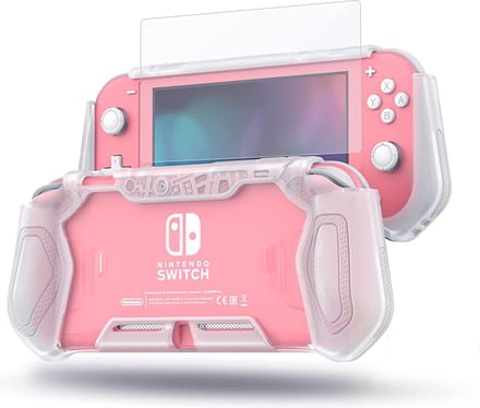 Cablebee Protector beschermhoes inclusief 9H screen protector geschikt voor Nintendo Switch Lite - Transparant