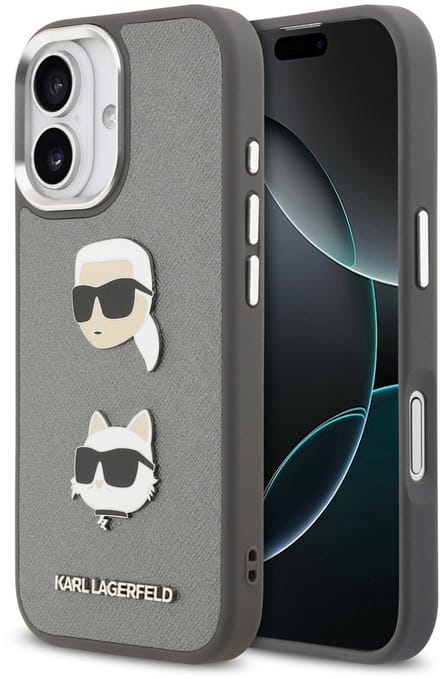 Karl lagerfeld telefoonhoesje voor iPhone 17 - grained - Grey