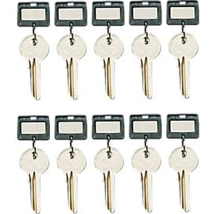 Sleutelhanger, 10 stuks, zwart