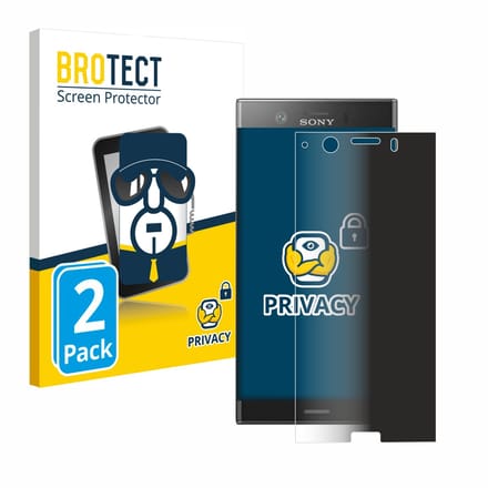 BROTECT - privacy screenprotector voor Sony Xperia XZ1 Compact - Folie Beschermfolie Blauwlichtfilter 2 Stuks