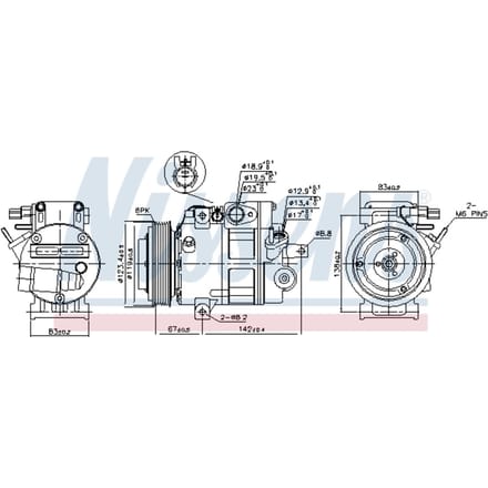 Compressor, airconditioner NISSENS 890685