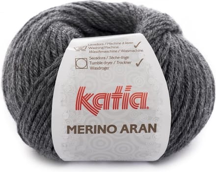Katia Merino Aran - 14 donkergrijs - Merinogaren