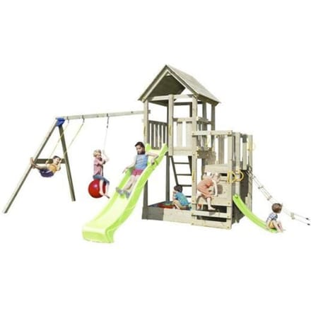 Bluerabbit 2.0 Rabbit 2.0 Schommel met speeltoren en glijbaan Penthouse lime Schommels Schommels