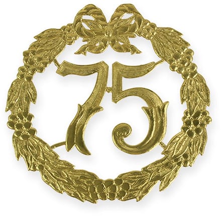 Jubileumnummer 75 in goud