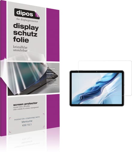 dipos – 2x Beschermfolie geschikt voor Mentume K50 10.1 | Krasbestendige & heldere Screenprotector Ultra-Thin