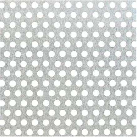 Alberts Geperforeerde Plaat - Aluminium - Natuur - Ronde Perforatie - 250x500x0,8mm