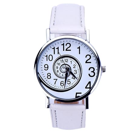 Fako Bijoux® - Horloge - Swirl - Wit
