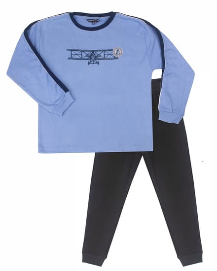 Blue Docks Jongens Pyjama -Lange Mouwen -Blauw -maat 128