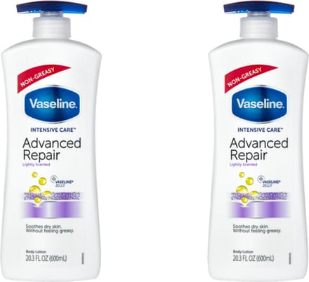 Vaseline Advanced Repair With Pump Body Lotion - 2 x 600 ml
