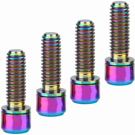 4 stuks M6x18mm Fiets Schijfrem Klembout Vaste Schroef met Pakking (Goud) black